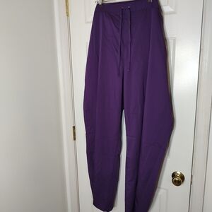 Healing Hands Purple Drawstring Scrub Pants